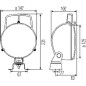 Lampa robocza halogenowa, 55/70W, okrągła 12/24V Hella