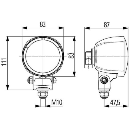 Lampa robocza kwadratowa H9, moduł 70