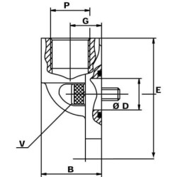 Przyłącze kołnierzowe, 3/8” - 30