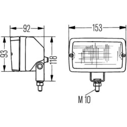 Lampa robocza prostokątna H3 Master 5060 Hella