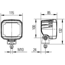 Lampa robocza kwadratowa LED, 30W 2000lm światło skupione