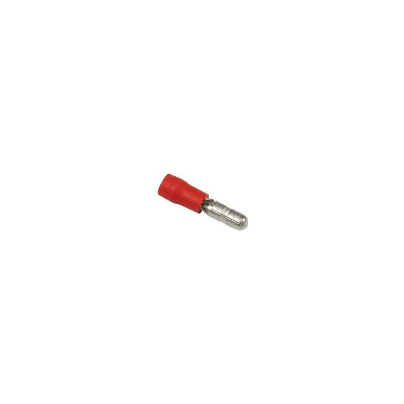 Końcówka przewodu tulejkowa, wtyczka męska, czerwona, 0.5-1 mm² Ø 4 mm 50 szt. Vapormatic