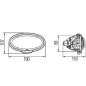 Lampa robocza halogenowa, okrągła 12V 190x116x107 mm Hella