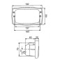 Lampa robocza prostokątna H3, double beam moduł 6213