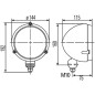 Reflektor halogenowy, okrągły 12/24V biały przykręcany Ø 144 mm Hella