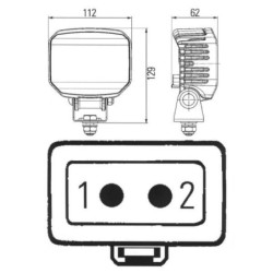 Lampa robocza kwadratowa LED, PowerBeam 1300lm