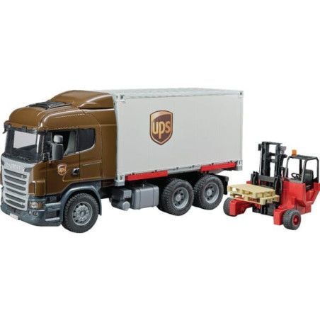 Bruder Ciężarówka Scania UPS z wózkiem widłowym U03581