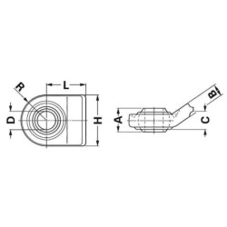 Końcówka do przyspawania kat.3 Ø 37 mm szerokość kuli 51 mm