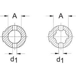 Widłak, z piastą, na kołek sprężysty, 25x21 mm - 6 frezów, W2200/W200E Walterscheid