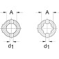 Widłak, z piastą, na kołek sprężysty, 25x21 mm - 6 frezów, W2200/W200E Walterscheid