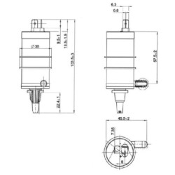 Pompa spryskiwacza szyb, typ F, 12 V