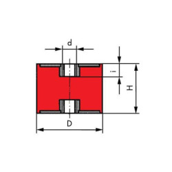 Amortyzator gumowy V2A, TYP C