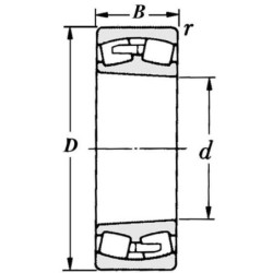 Łożysko baryłkowe samonastawne 55x120x29mm INA/FAG