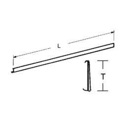 Listwa cenowa, 665 x 39 mm, kolor RAL 6018