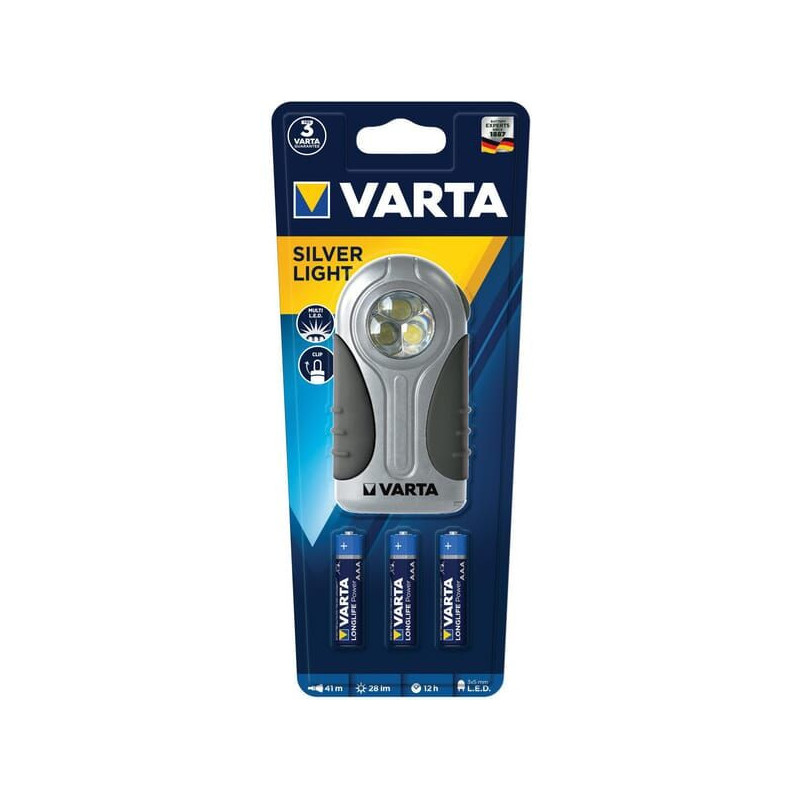 Latarka LED Silver Light 3AAA Varta