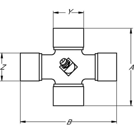 Krzyżak wału, Ø 24x75.0 mm / Ø 27x91.0 mm, 2380 Walterscheid