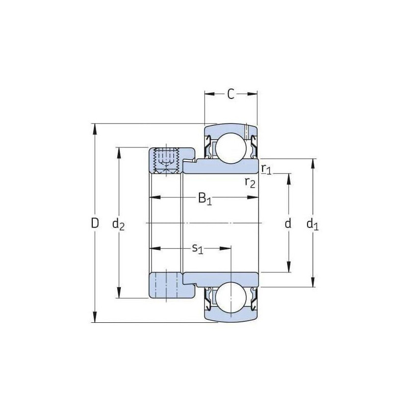 "Wkład łożyska 1-1/4"" / 31.75x62x18 mm SKF"