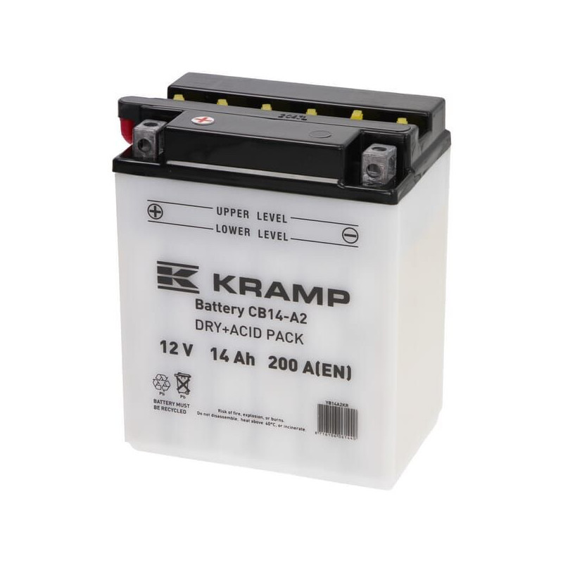 Akumulator 12V 14Ah 200A z elektrolitem Kramp