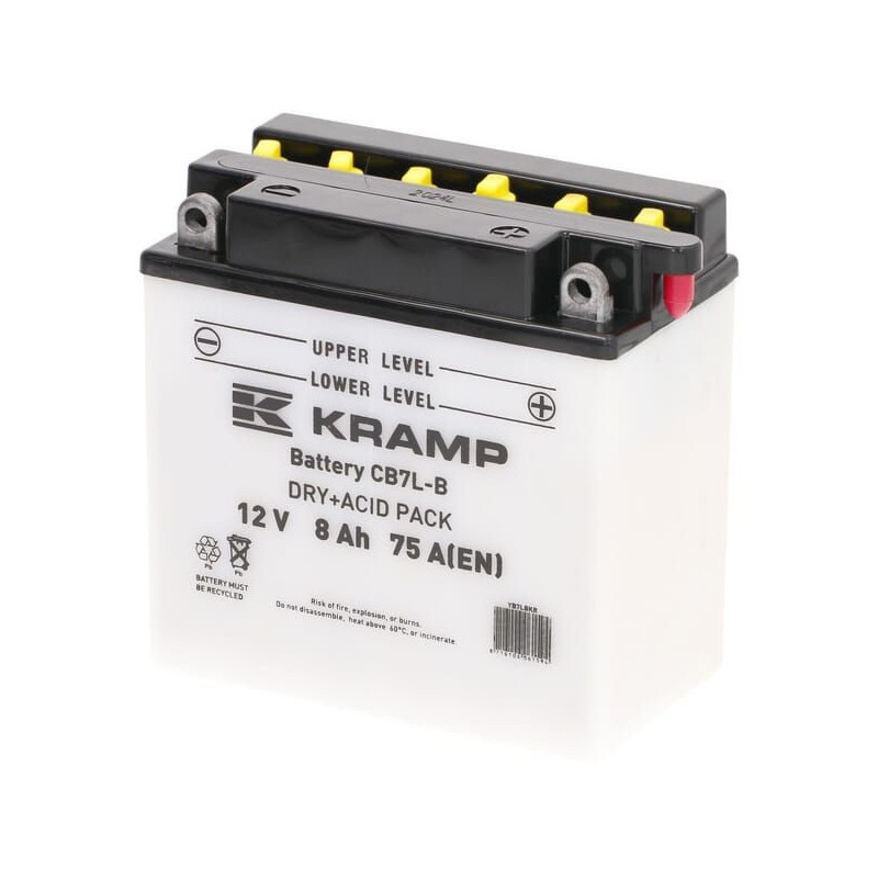 Akumulator 12V 8Ah 75A z elektrolitem Kramp