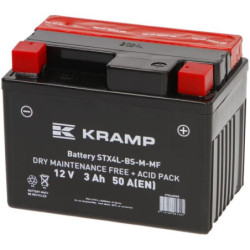 Akumulator 12V 3Ah 50A z elektrolitem Kramp