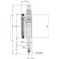 Analogowy czujnik pomiarowy, tył płaski, Mitutoyo