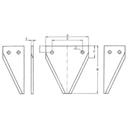 Nożyk kosy górnoryflowany, 2.7 mm L-82 mm