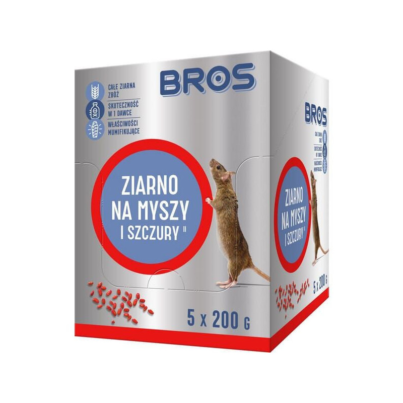 Ziarno na myszy i szczury, 1kg - 5 x doypack 200g