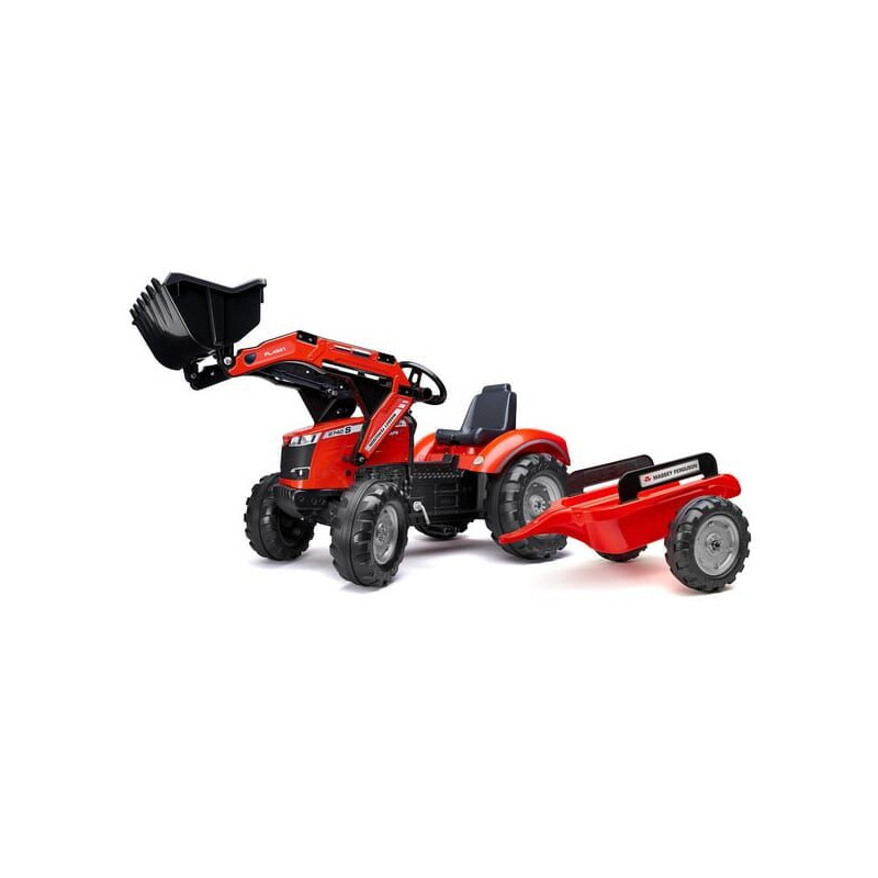 Koparko-ładowarka Massey Ferguson S8740 z przyczepą