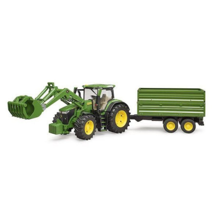 Bruder Ciągnik John Deere 7R 350 z ładowaczem czołowym i przyczepą U03155