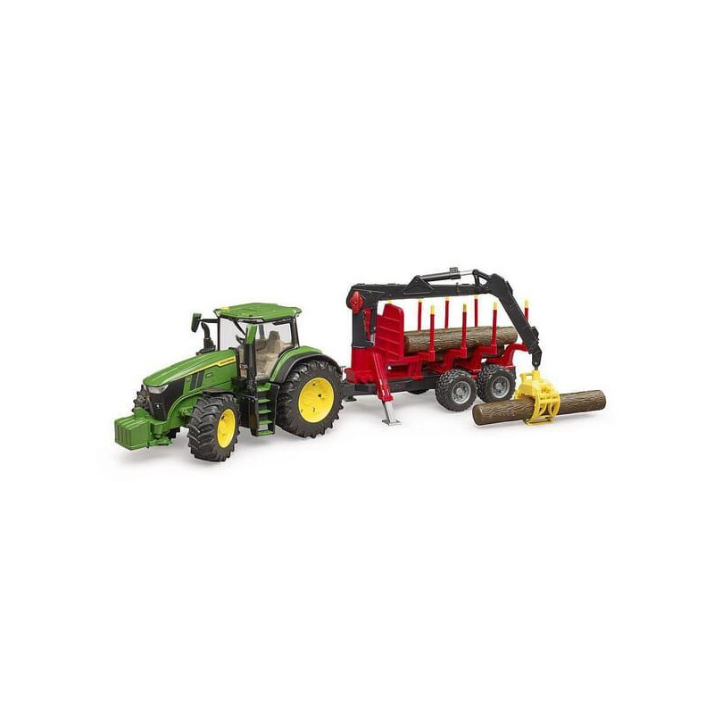 Bruder Ciągnik John Deere 7R 350 z przyczepą do przewozu drzewa U03154