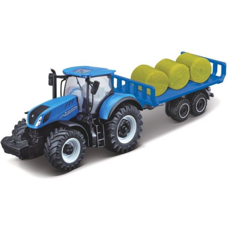 Ciągnik New Holland T7.315 HD z przyczepą do bel