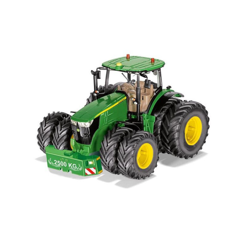 Ciągnik John Deere 7290R na kołach bliźniakach, ze sterowaniem poprzez aplikację Bluetooth