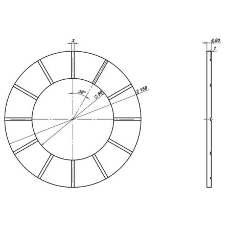 Tarcza cierna 150x90x4.8