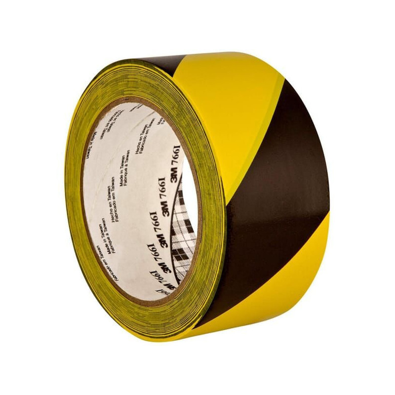 Hazard warning Tape 766, yellow/black, 50mm x33M, 3M™