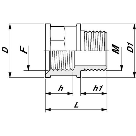 "Nypel gwint wew./ gwint zew. Arag, 1 1/4"""