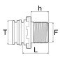 "Złączka gwintowana T6M 1 1/2"" M"