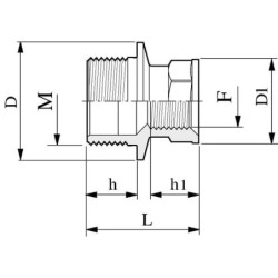 "Nypel redukcyjny gwint zew./ gwint wew. Arag, 2"" x 1 1/2"""