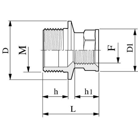 "Nypel redukcyjny gwint zew./ gwint wew. Arag, 2"" x 1 1/2"""