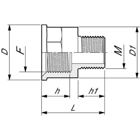 "Nypel redukcyjny gwint wew./ gwint zew. Arag, 3"" x 2"""