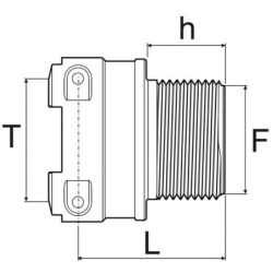 "Złącze T9F 3"" gwint męski"