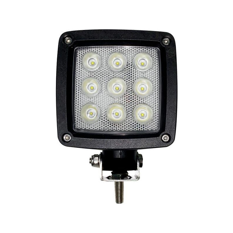 Lampa robocza LED, kwadratowa 27W 3000lm 10/30V z wtyczką Deutsch światło rozproszone 9 LED Kramp