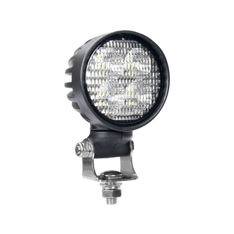 " Lampa robocza LED, okrągła 40W 4000lm 10/30V 84x126x71.8 mm z wtyczką AMP światło skupione 4 LED 360° Kramp"