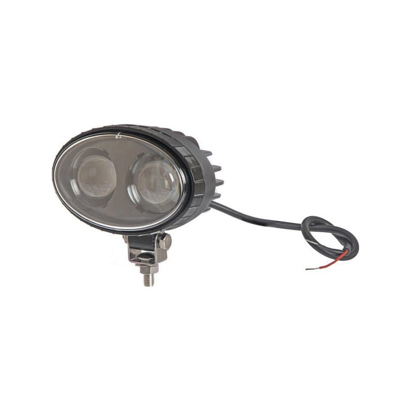 Lampa bezpieczeństwa LED, niebieska, 10W, 250lm, owalna, 10-80V, punktowa, 2xLED, Kramp