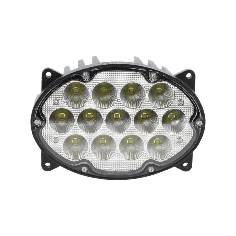 Lampa robocza LED, owalna 65W 5200lm 10/30V 161x110x90 mm światło rozproszone 13 LED, H4, światła drogowe/mijania Kramp