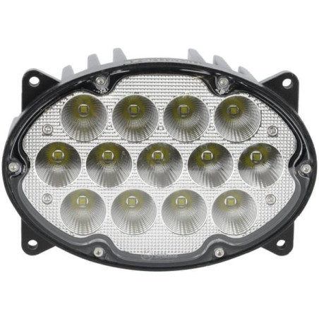 Lampa robocza LED, owalna 65W 5200lm 10/30V 161x110x90 mm światło rozproszone 13 LED, H4, światła drogowe/mijania Kramp