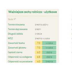 Pszenica jara KANDELA 1 dt - Stopień kwalifikacji C1