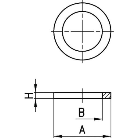 "Podkładka Ø 16.7x22x1.5 mm Ø 3/8"", aluminium Camozzi"