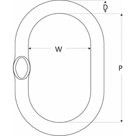 Ogniwo do zawiesi RML G10, 8/6 mm