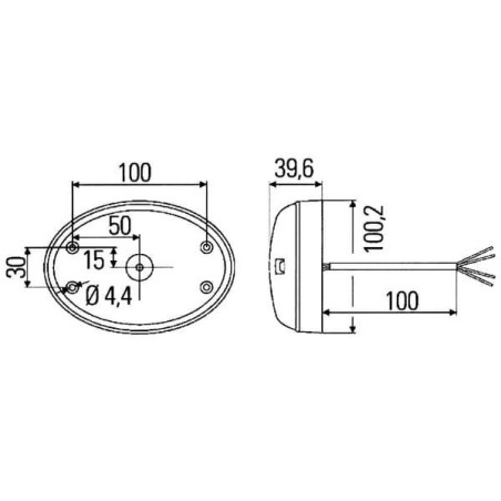 Lampa tylna, LED