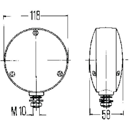 Lampa kierunkowskazu okrągła 12/24V Hella